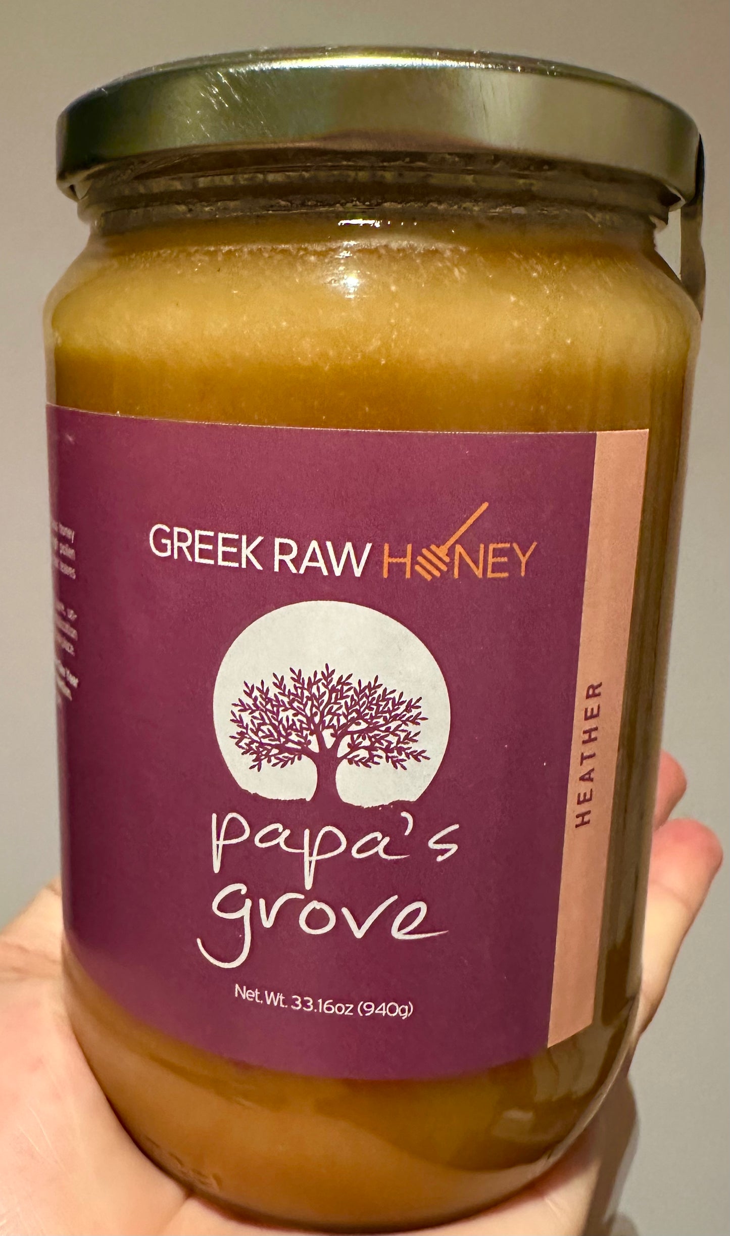 Heather Raw Honey Papa's Grove