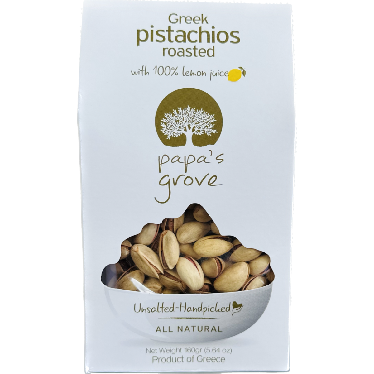 Pistachios Baked in 100% Lemon Juice! Unsalted